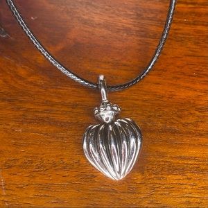 Vintage Heart Shaped Perfume Bottle Pendant Necklace